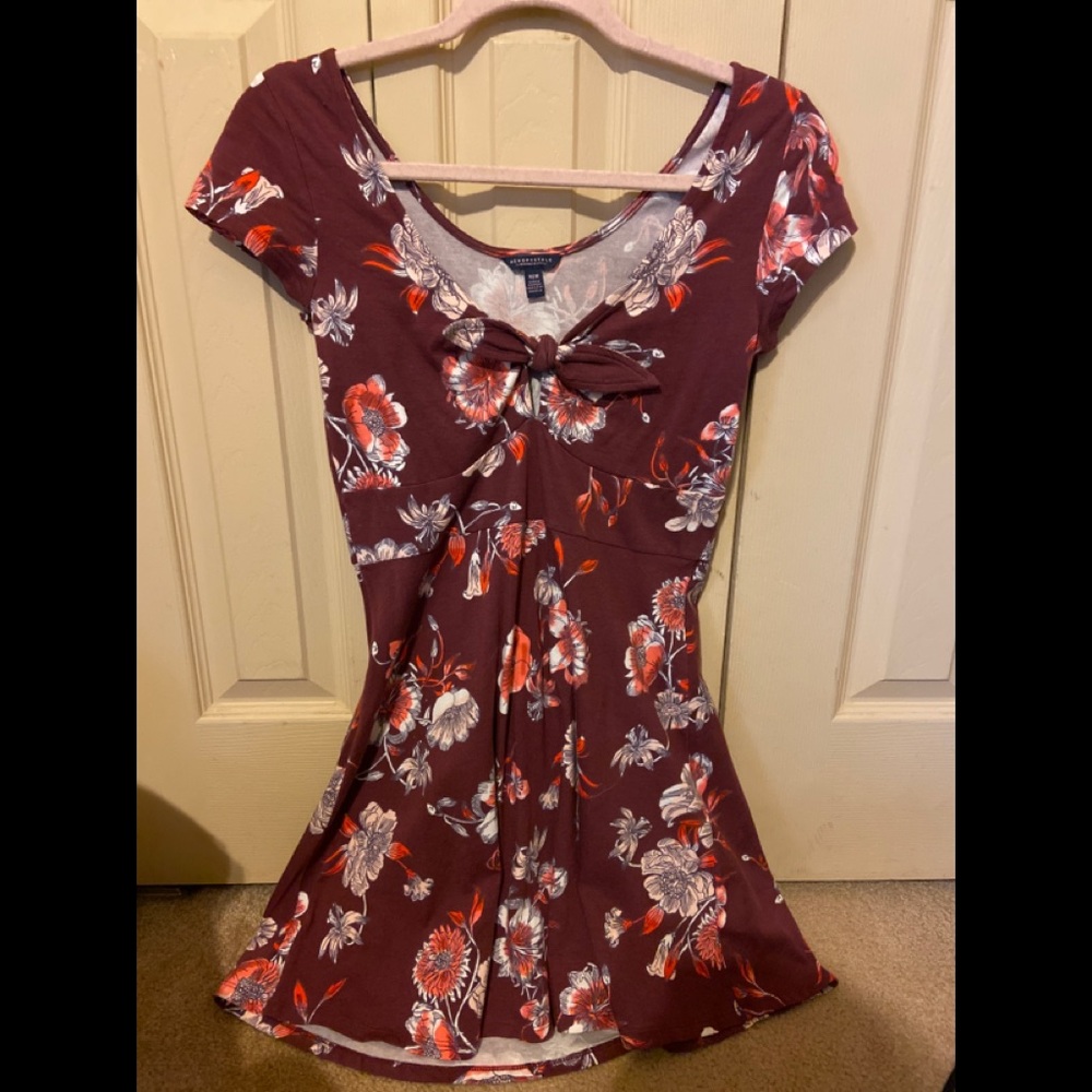 Aeropostale Maroon Floral Dress